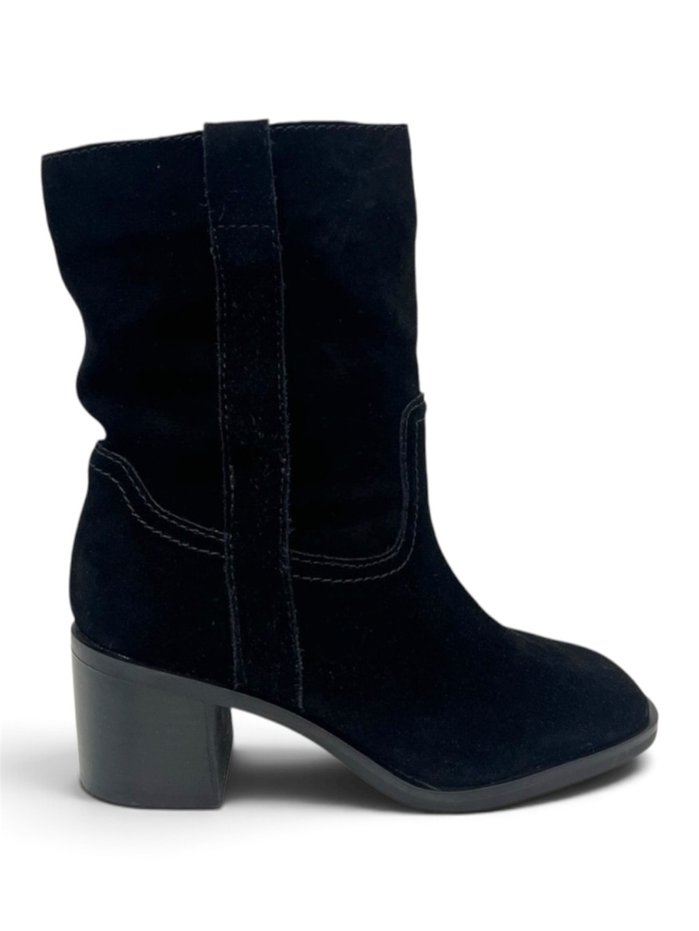 Steve Madden Romney Black Leather Western Inspired Boots NWOB 6
